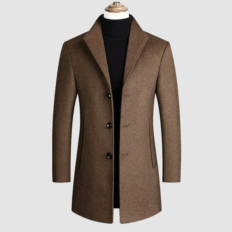 GABRIEL™ | Pardessus homme en laine et viscose avec doublure en Nanosilk