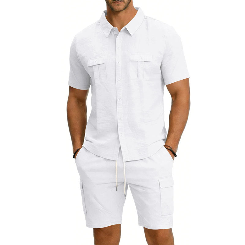 GABRIEL™ | Ensemble chemise et short à poches utilitaires pour homme
