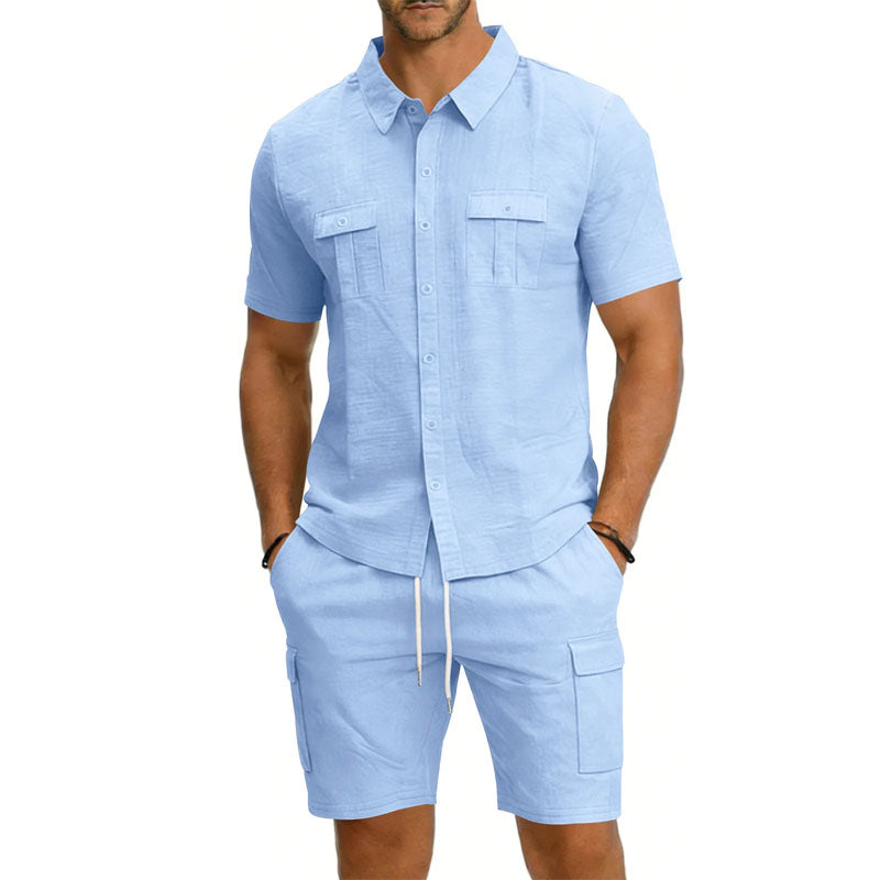 GABRIEL™ | Ensemble chemise et short à poches utilitaires pour homme