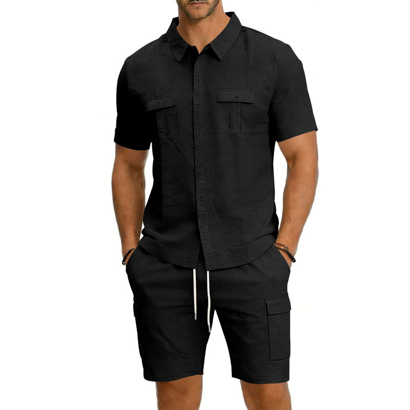 GABRIEL™ | Ensemble chemise et short à poches utilitaires pour homme