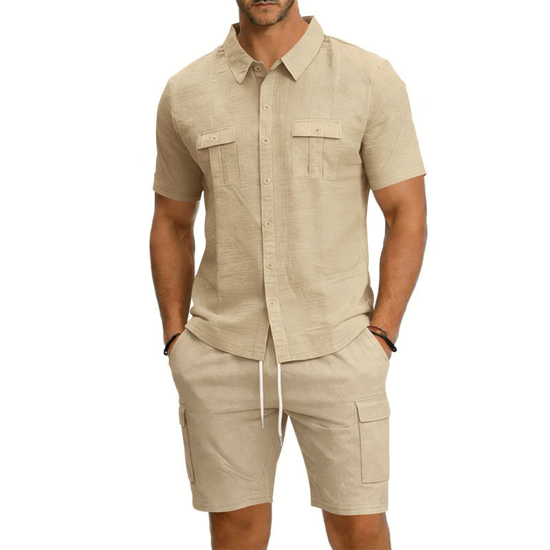 GABRIEL™ | Ensemble chemise et short à poches utilitaires pour homme