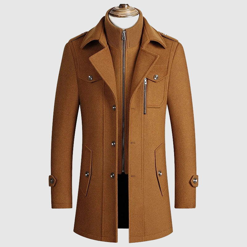 GABRIEL™ | Manteau long pour homme en mélange de laine
