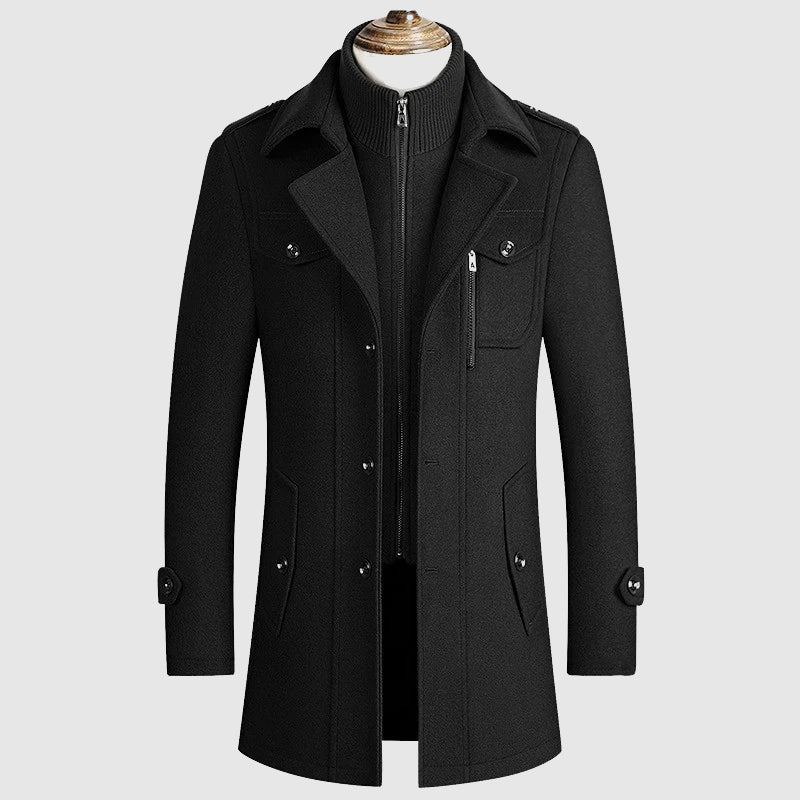 GABRIEL™ | Manteau long pour homme en mélange de laine
