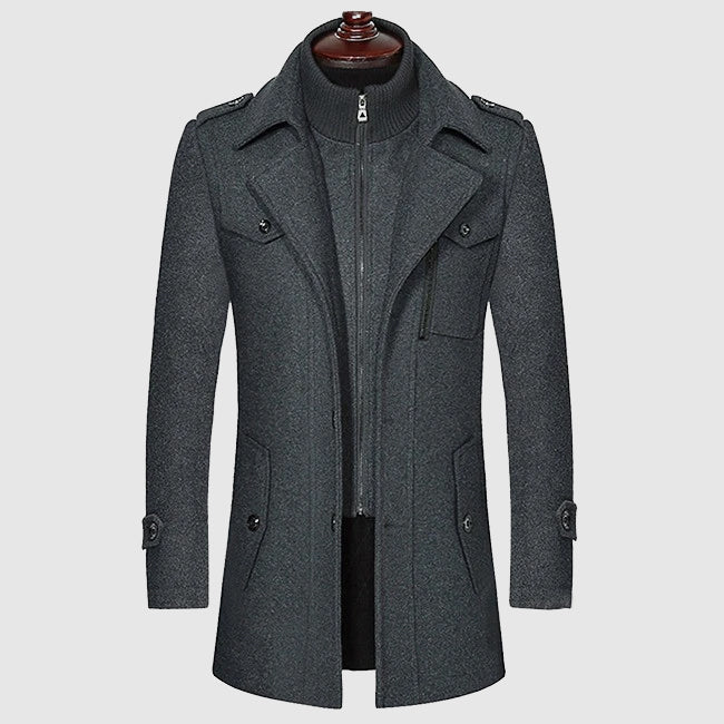 GABRIEL™ | Manteau long pour homme en mélange de laine