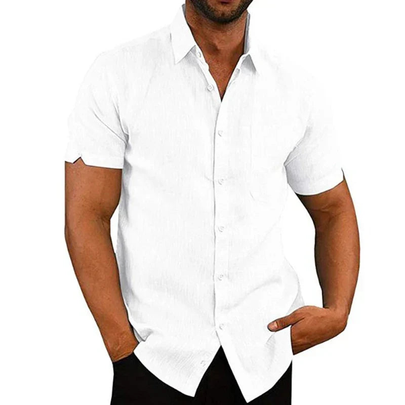 GABRIEL™ | Chemise en lin à manches courtes pour homme