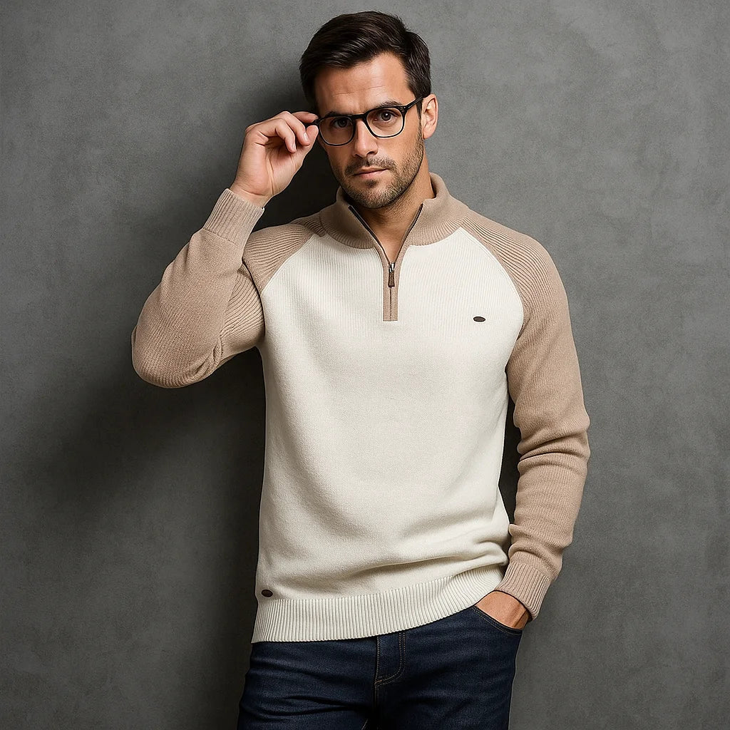 GABRIEL | Pull homme à col zippé