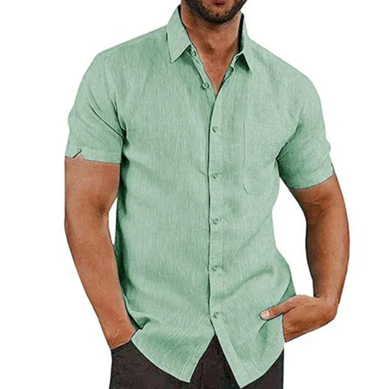 GABRIEL™ | Chemise en lin à manches courtes pour homme