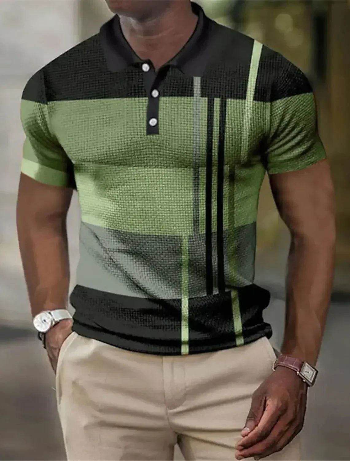 GABRIEL™ | Polo extensible rayé pour homme