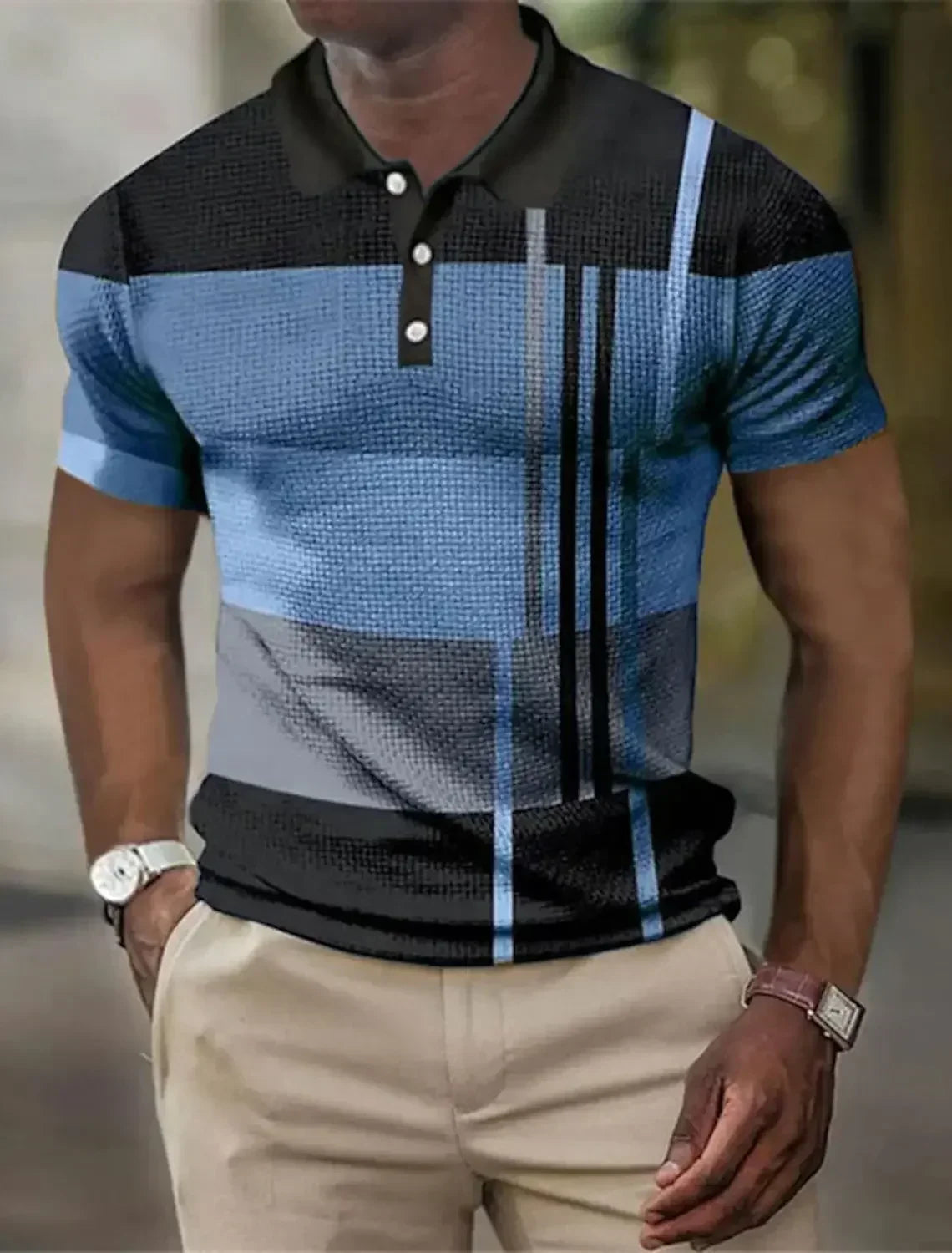 GABRIEL™ | Polo extensible rayé pour homme