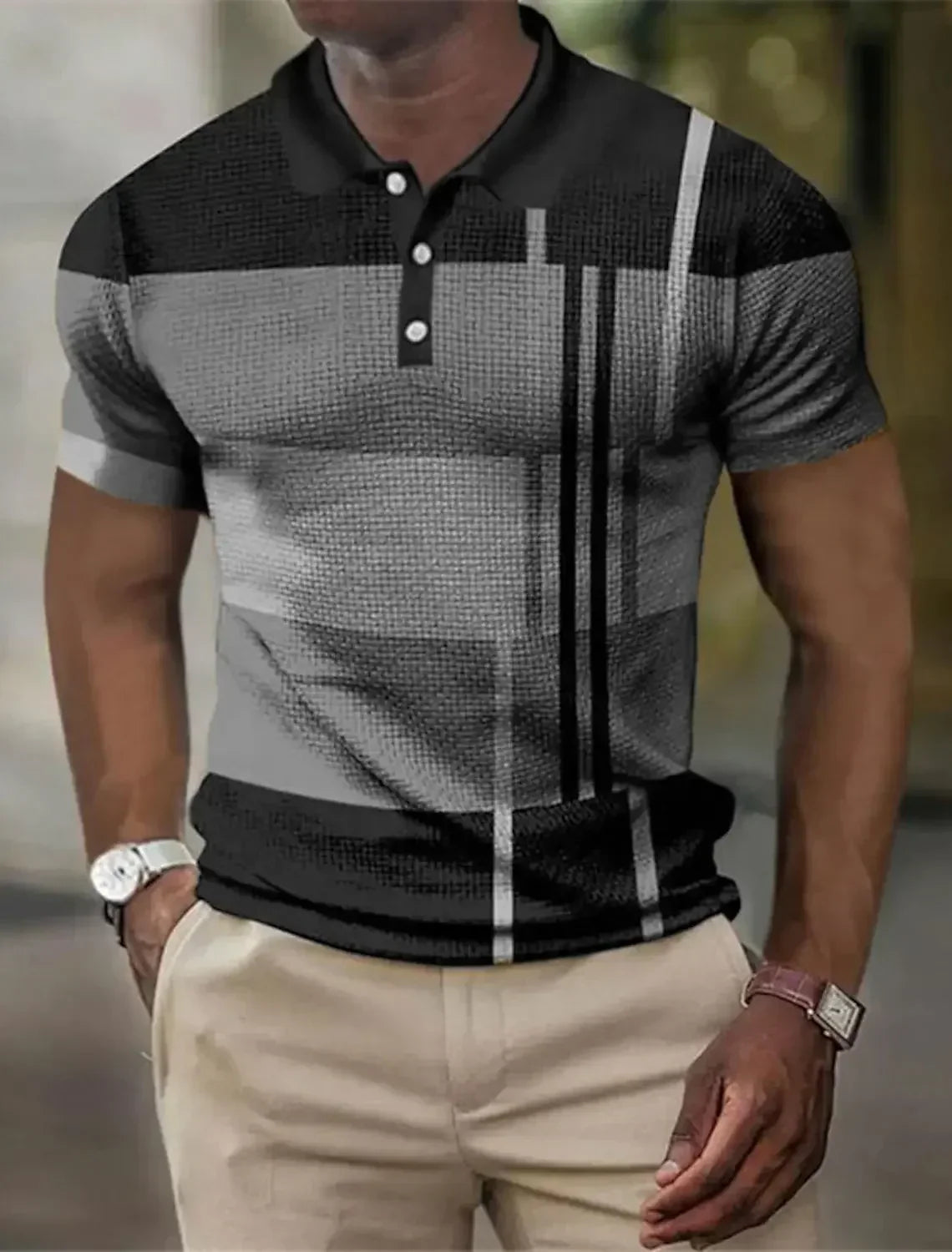 GABRIEL™ | Polo extensible rayé pour homme