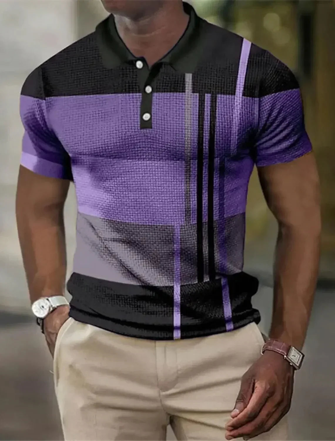GABRIEL™ | Polo extensible rayé pour homme