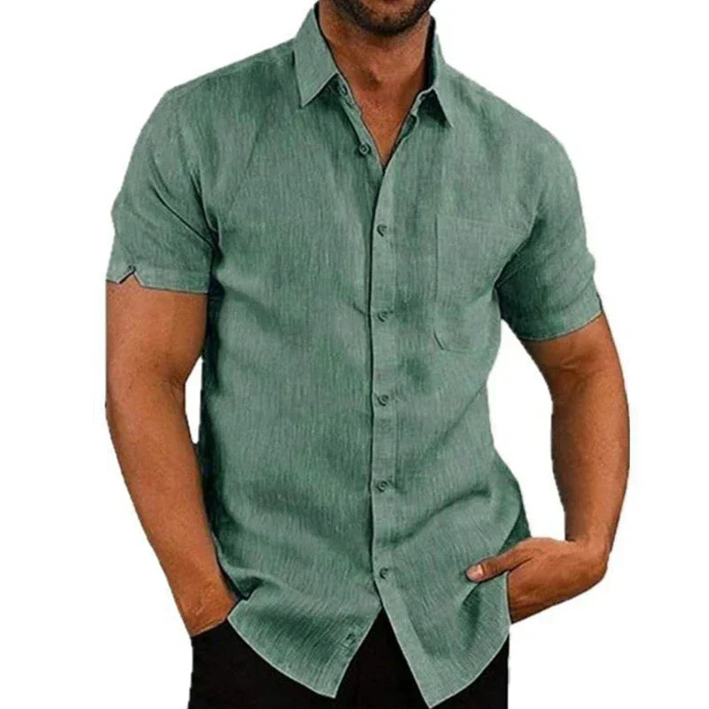 GABRIEL™ | Chemise en lin à manches courtes pour homme
