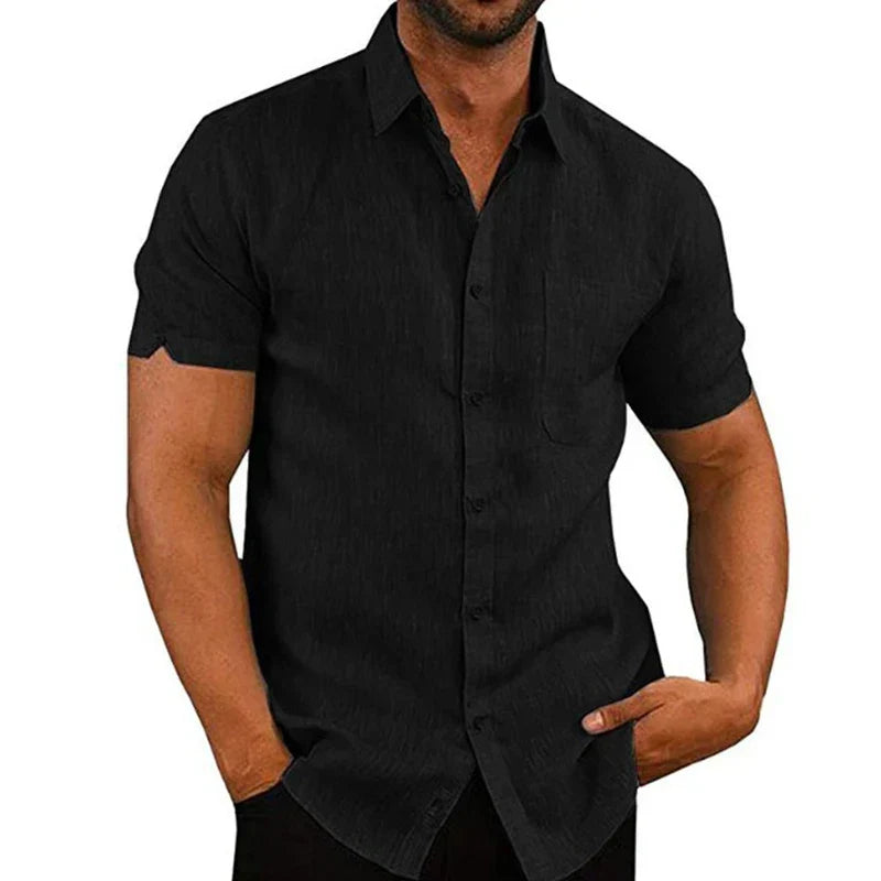 GABRIEL™ | Chemise en lin à manches courtes pour homme