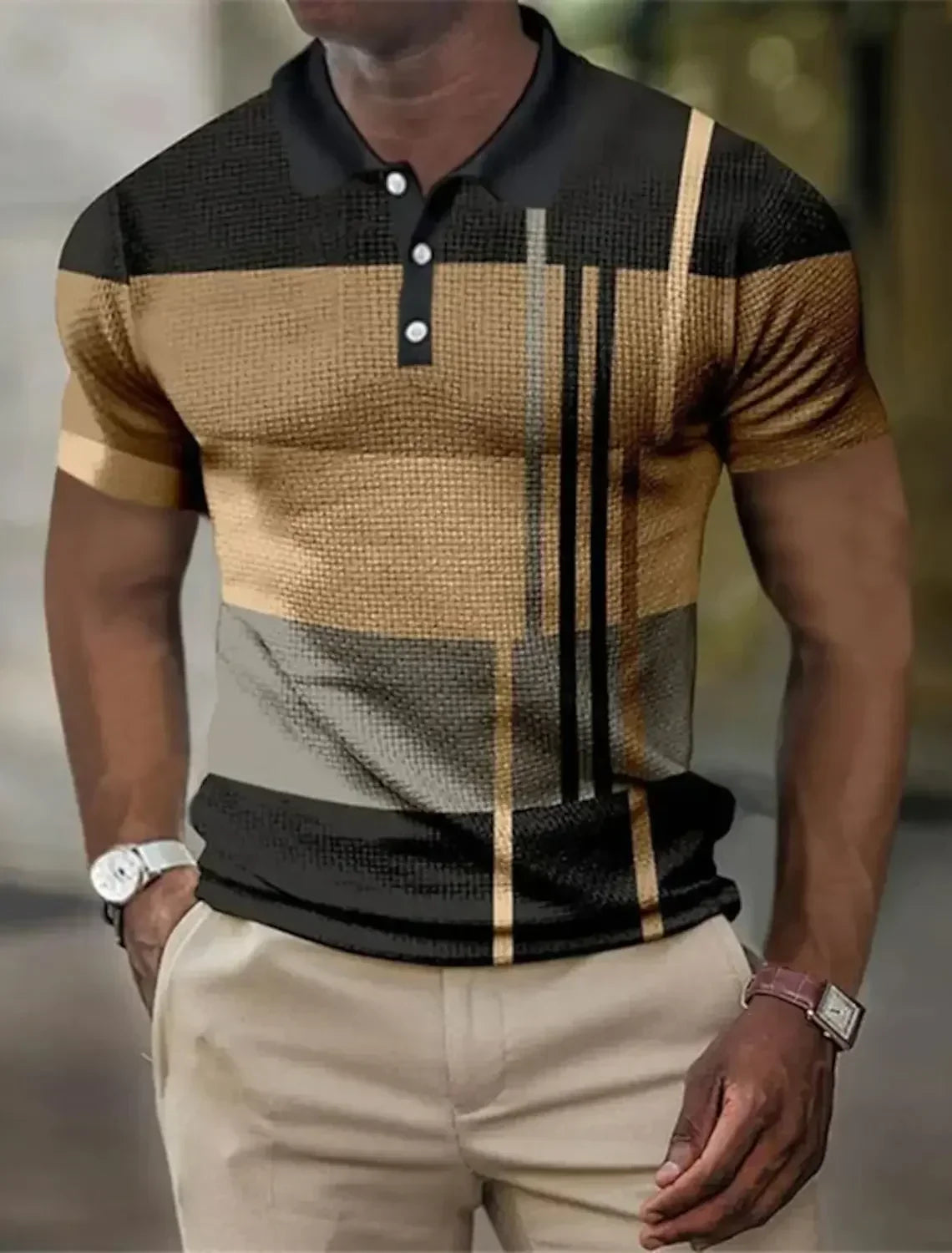 GABRIEL™ | Polo extensible rayé pour homme
