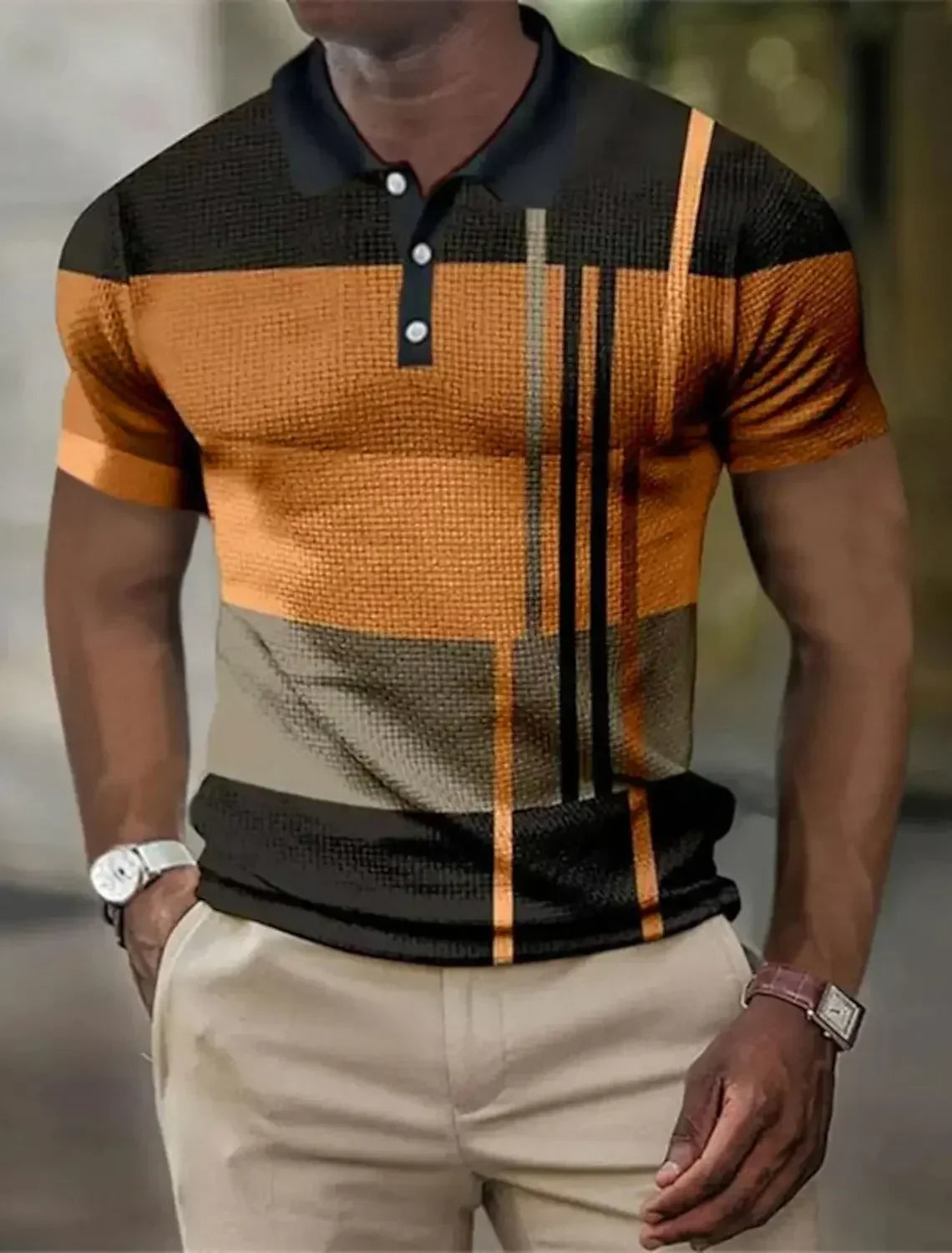 GABRIEL™ | Polo extensible rayé pour homme