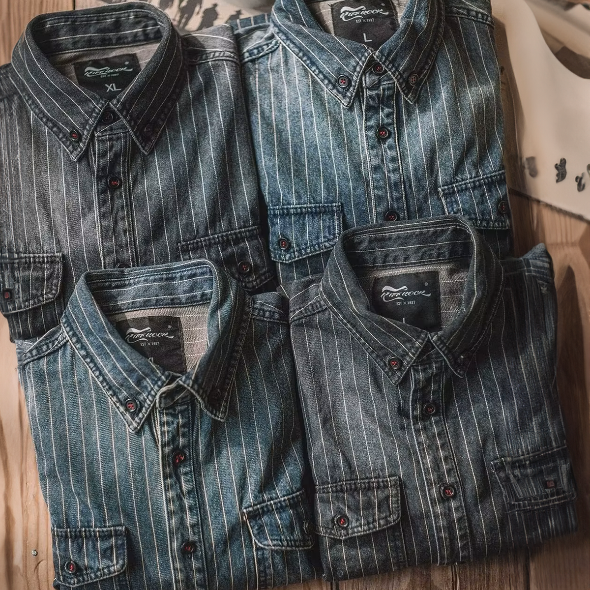 GABRIEL™ | Chemise Denim Rayée