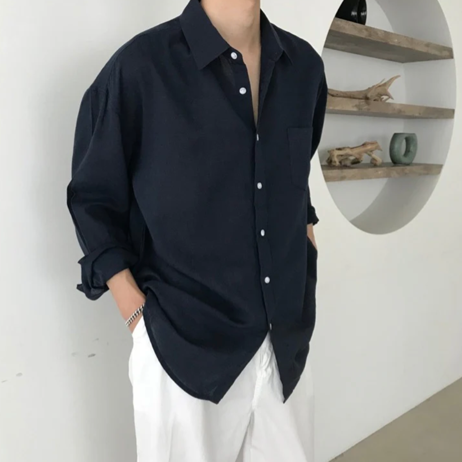 GABRIEL™ | Chemise homme Spargi en lin avec poche