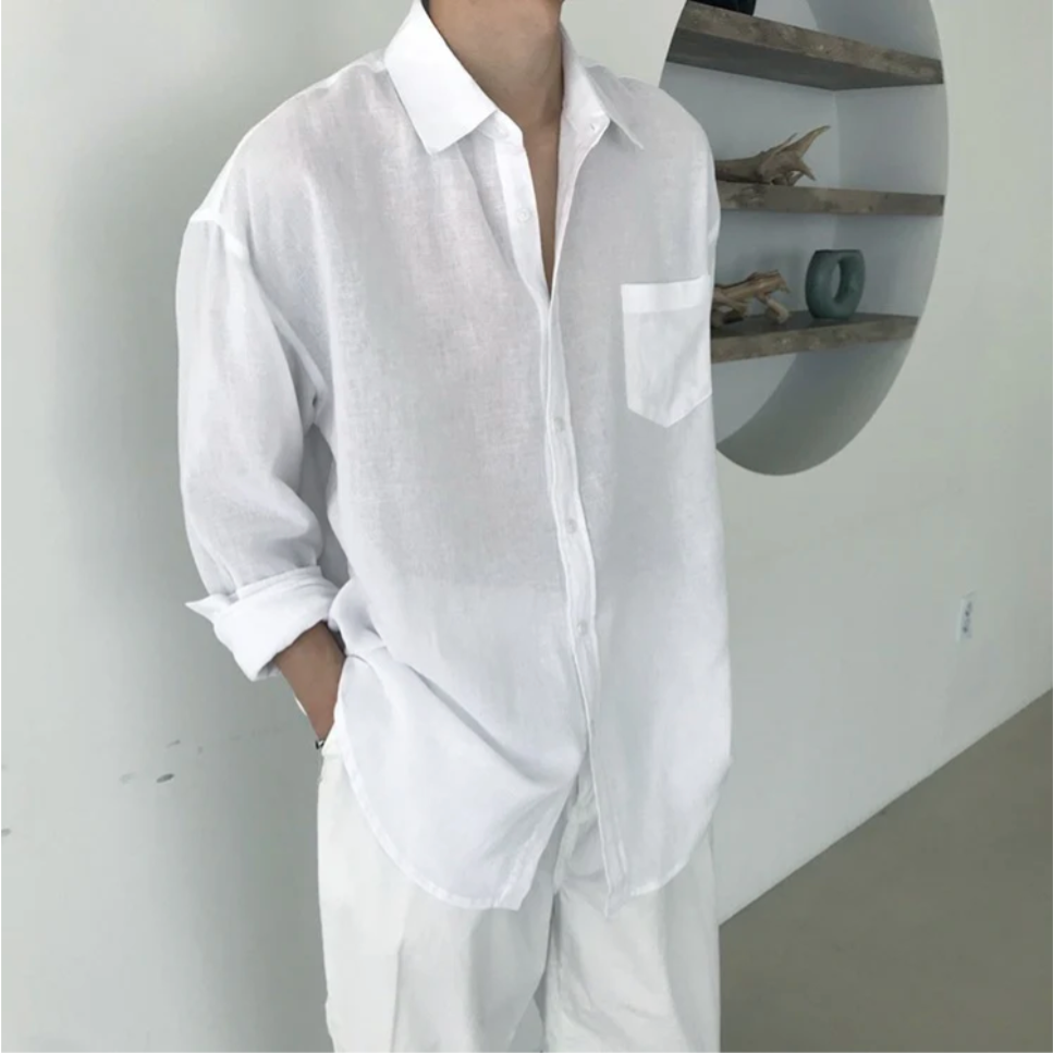GABRIEL™ | Chemise homme Spargi en lin avec poche
