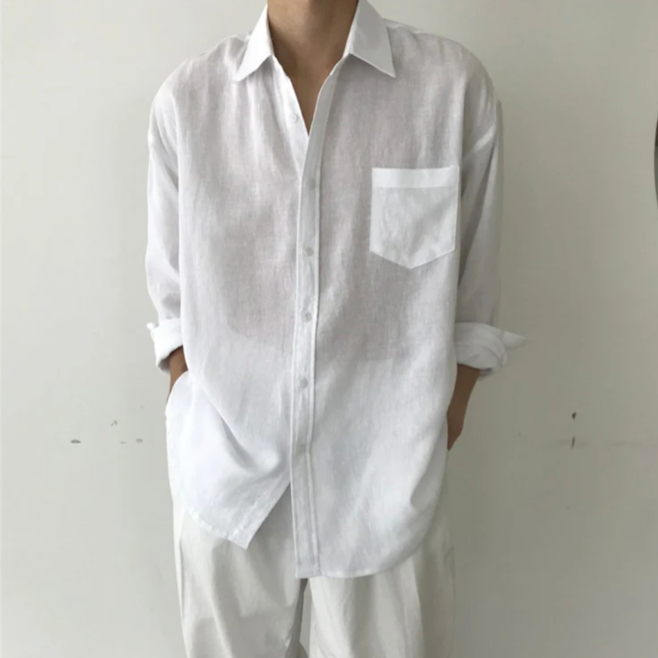 GABRIEL™ | Chemise homme Spargi en lin avec poche