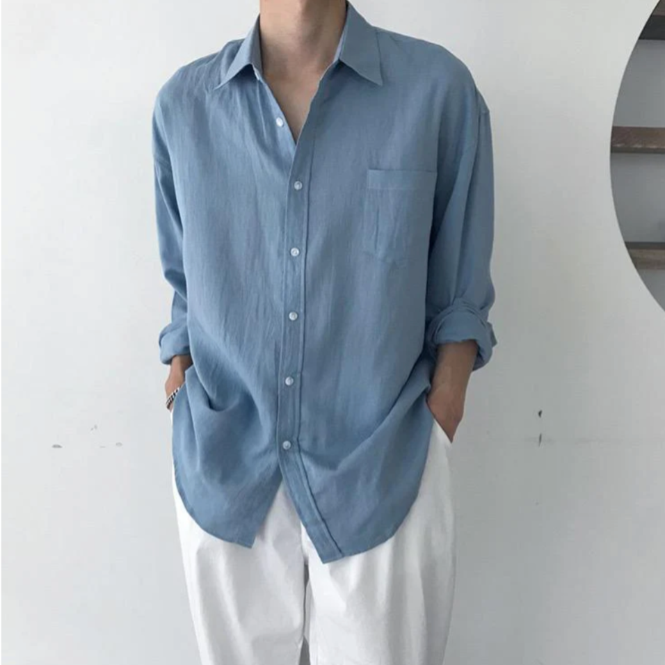 GABRIEL™ | Chemise homme Spargi en lin avec poche
