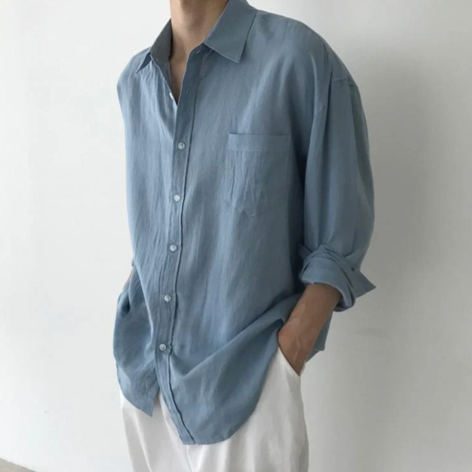 GABRIEL™ | Chemise homme Spargi en lin avec poche