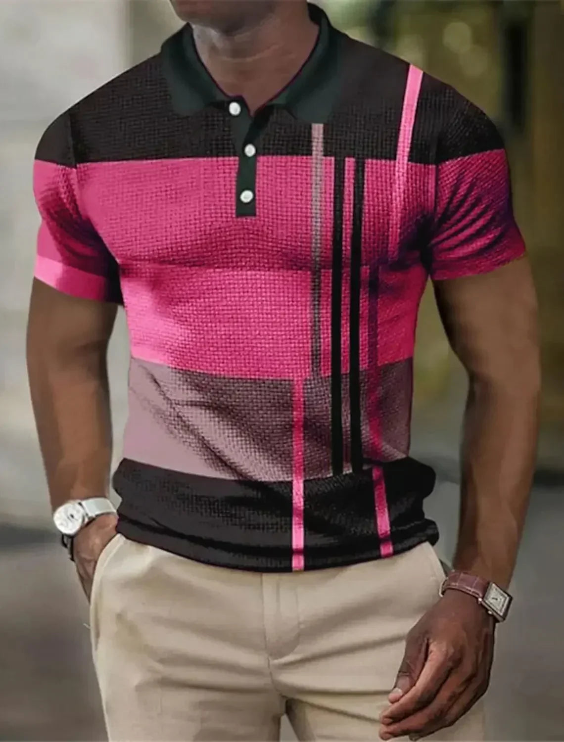 GABRIEL™ | Polo extensible rayé pour homme
