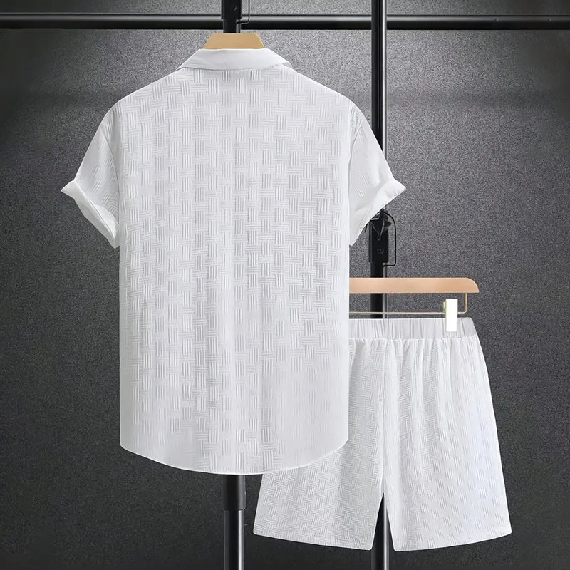 GABRIEL™ | Ensemble Chemise Short Texturé