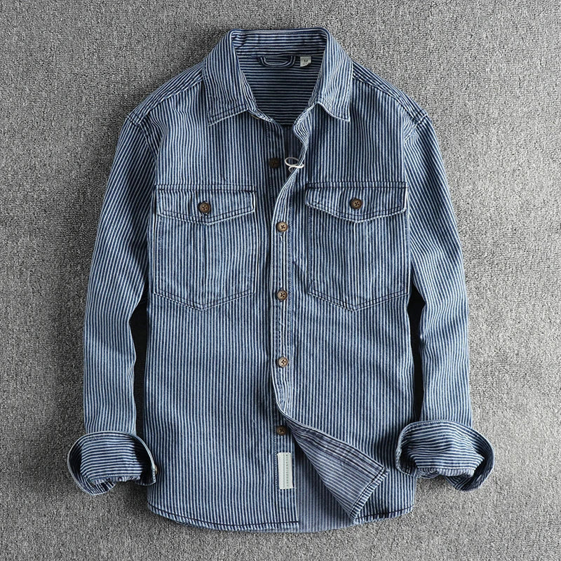 GABRIEL™ | Chemise en jean à rayures