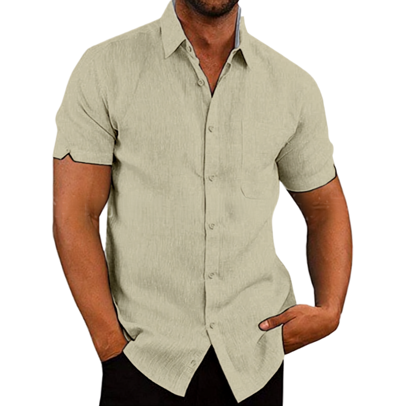 GABRIEL™ | Chemise en lin à manches courtes pour homme