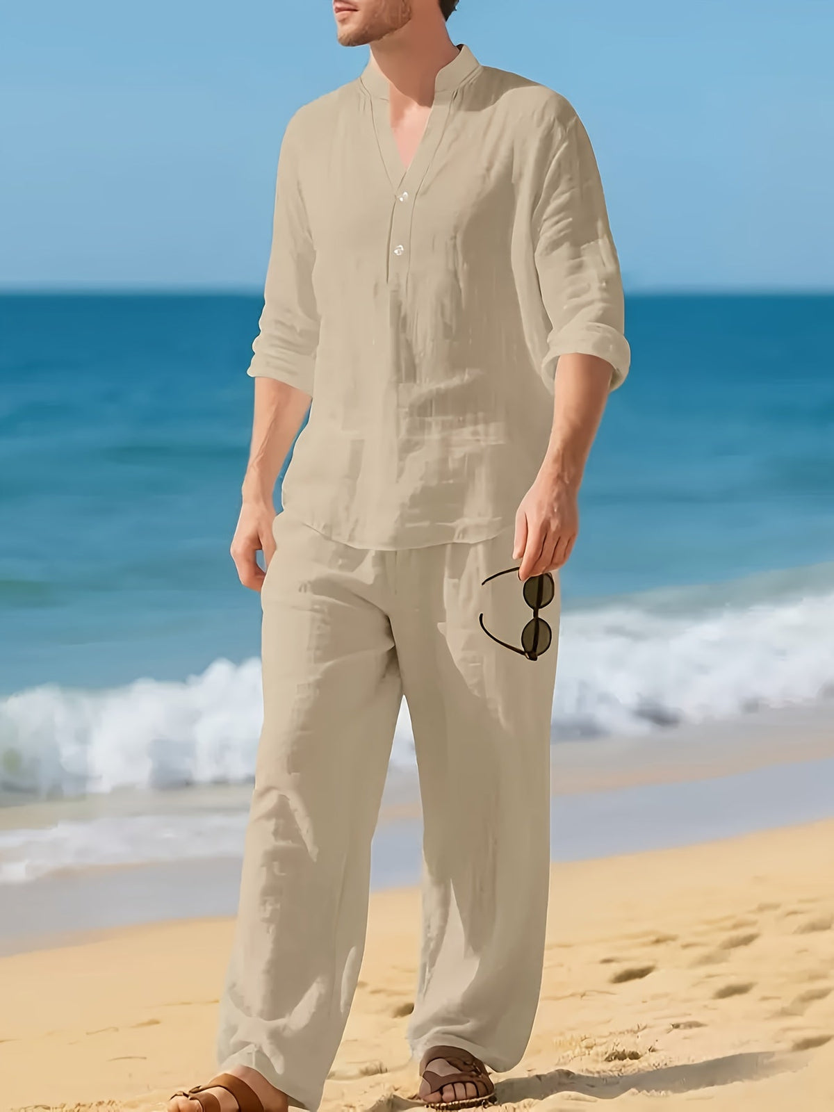 GABRIEL™ | Ensemble homme coordonné en lin tissé