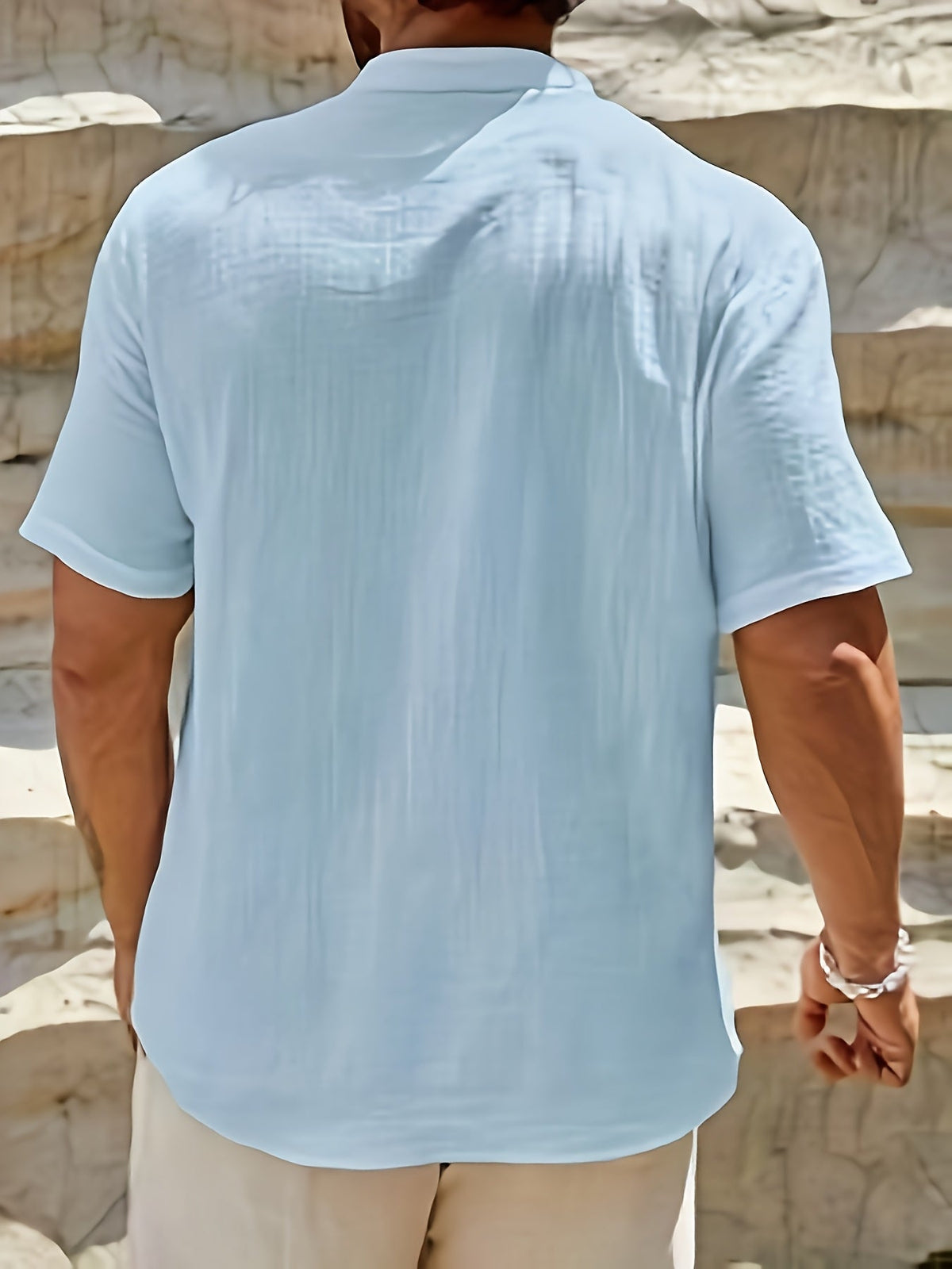 GABRIEL™ | Chemise en lin pour homme à col en V