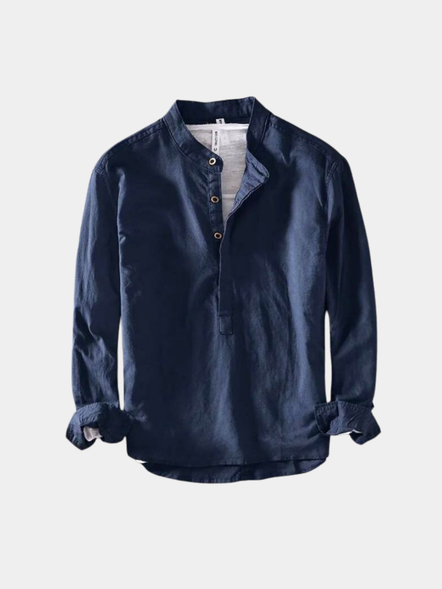 GABRIEL™ | Chemise Lin Sans Col