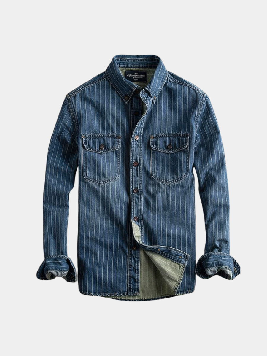GABRIEL™ | Chemise Denim Rayée