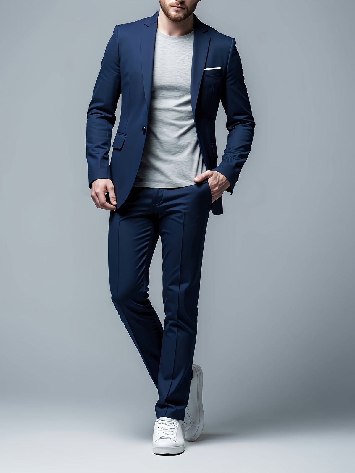 GABRIEL™ | Costume homme extensible à deux boutons
