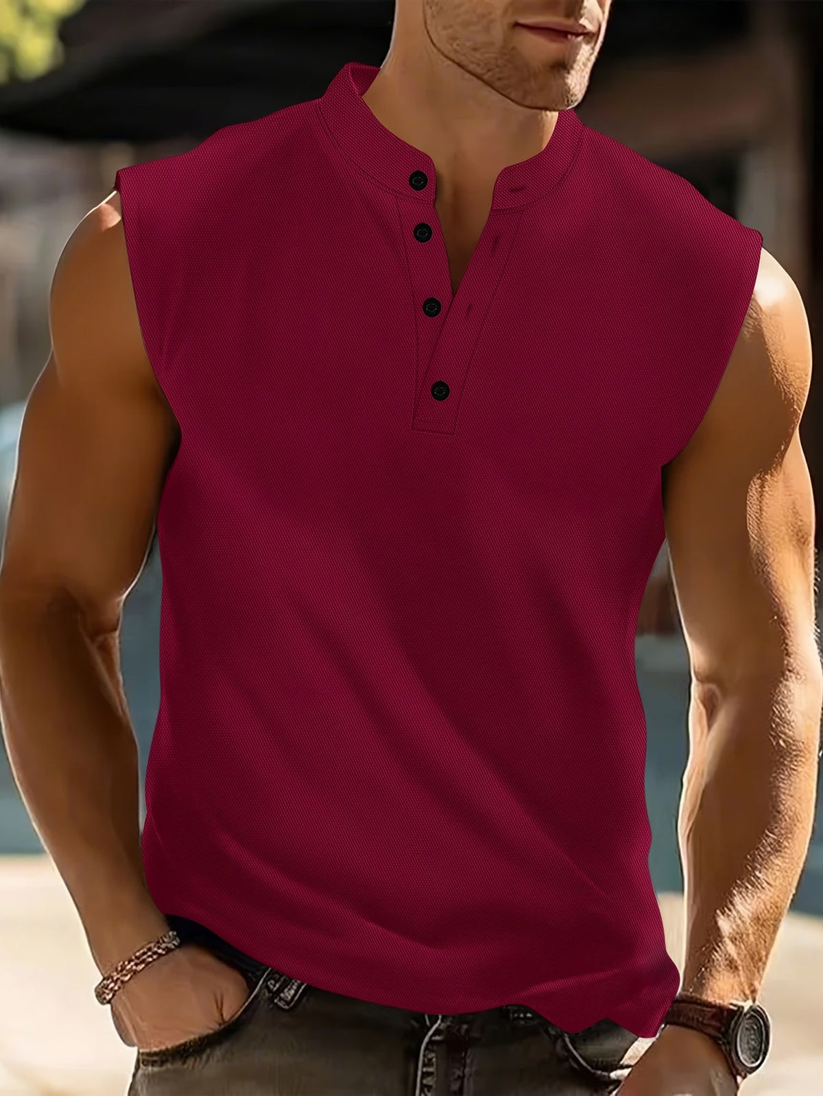 GABRIEL™ | Gilet en maille boutonné sans manches pour homme