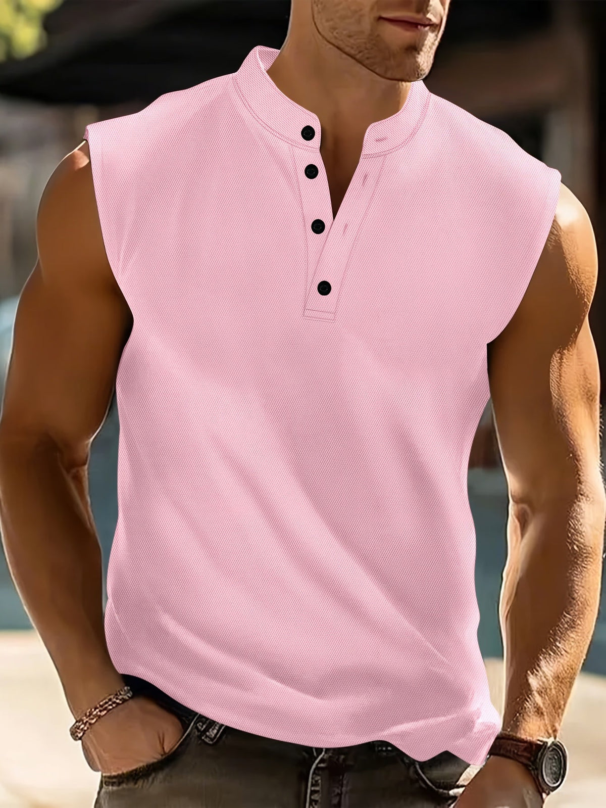 GABRIEL™ | Gilet en maille boutonné sans manches pour homme