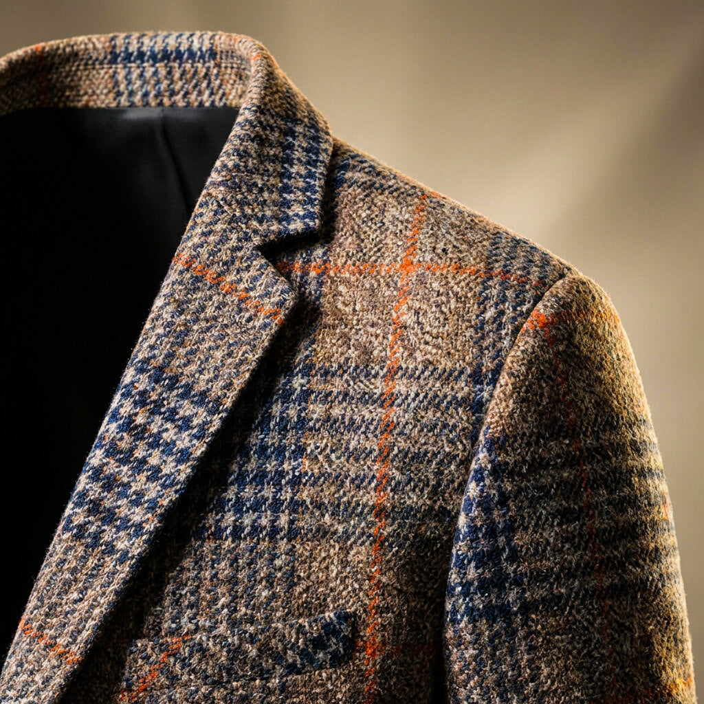 GABRIEL™ | Blazer homme en tweed à motif pied-de-poule