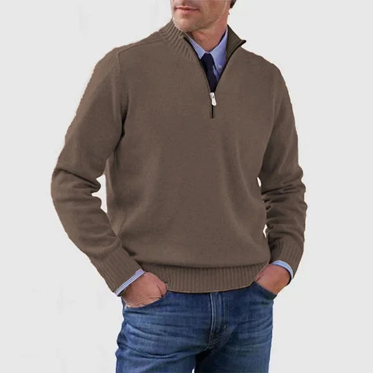 GABRIEL™ | Pull Zippé Col Montant