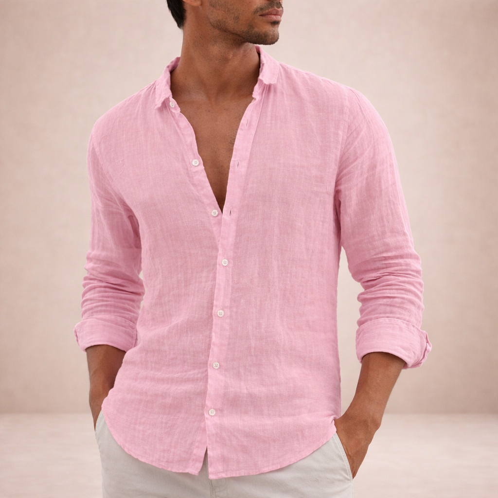 GABRIEL™ | Chemise en lin à col ouvert