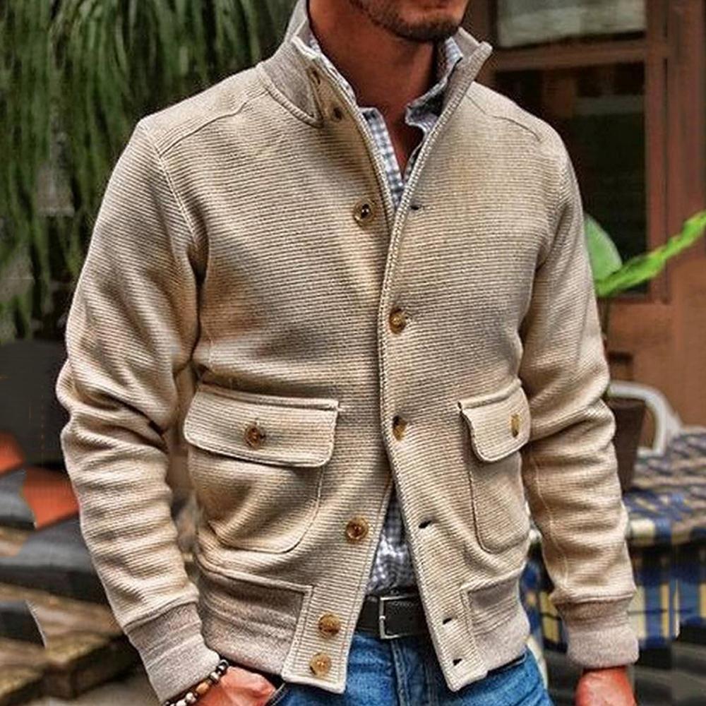 GABRIEL™ | Veste Maille Col Montant