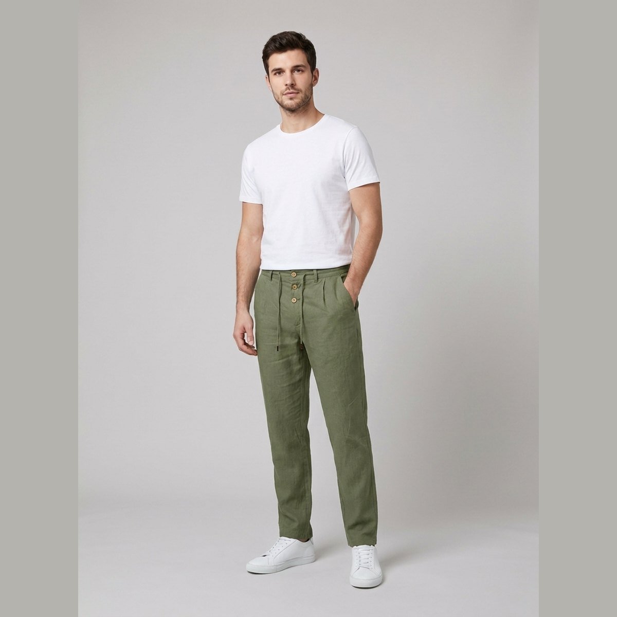 GABRIEL™ | Pantalon droit en lin pour homme
