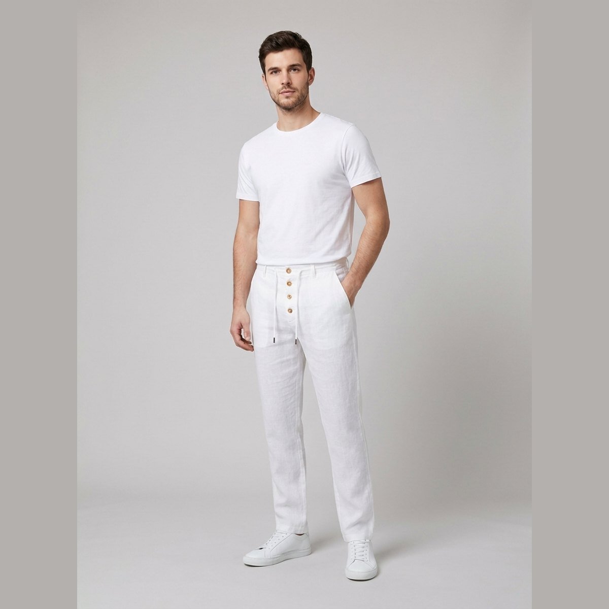 GABRIEL™ | Pantalon droit en lin pour homme
