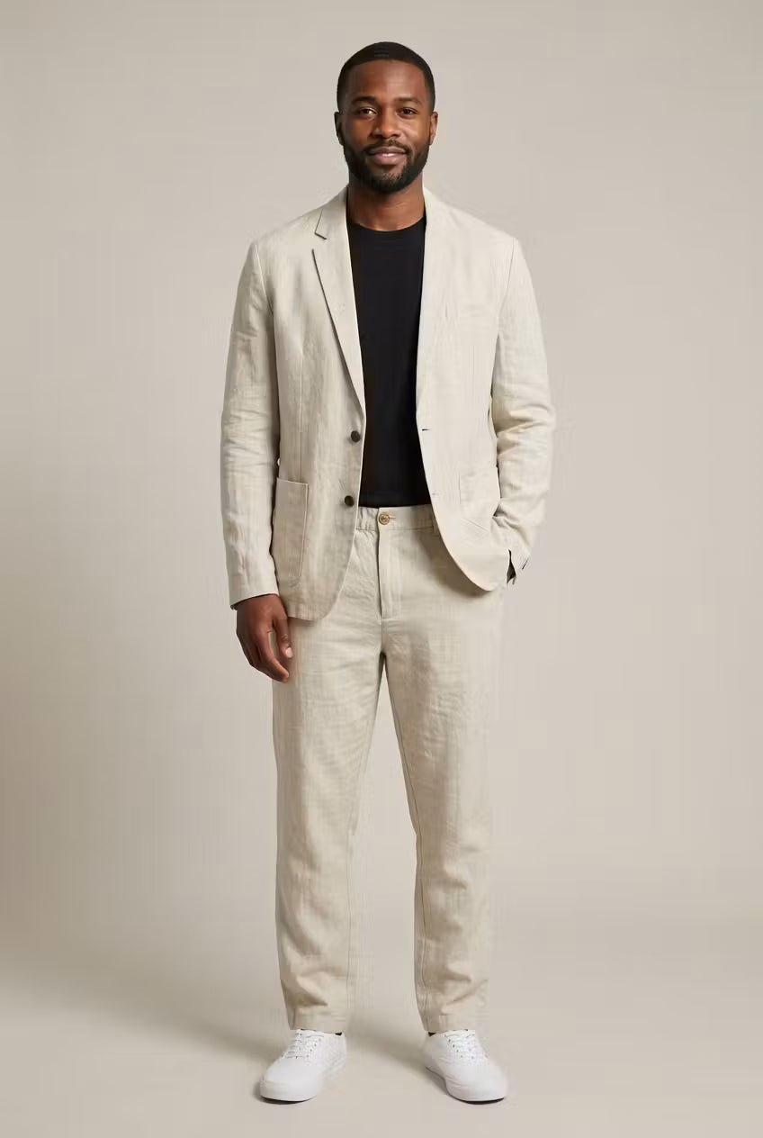 GABRIEL™ | Costume homme en acétate et lin