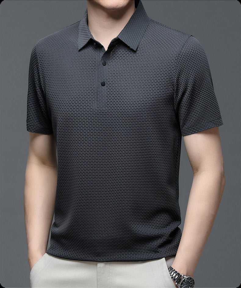 GABRIEL™ | Polo homme en maille à patte de boutonnage