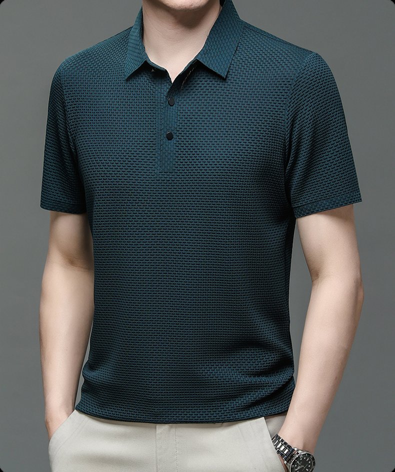 GABRIEL™ | Polo homme en maille à patte de boutonnage