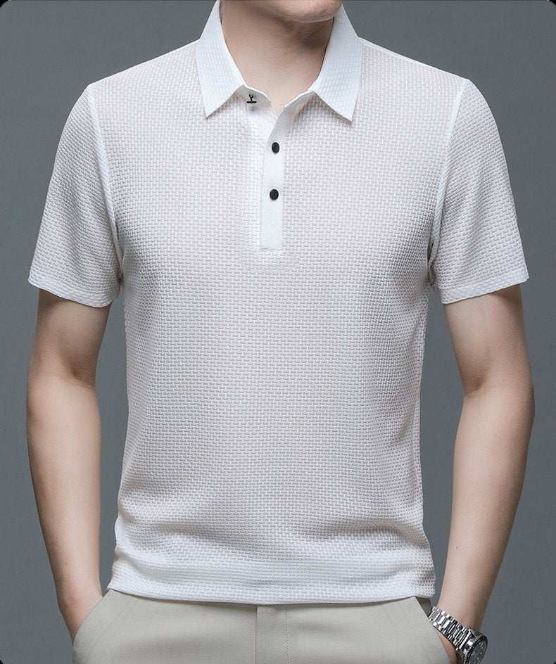 GABRIEL™ | Polo homme en maille à patte de boutonnage