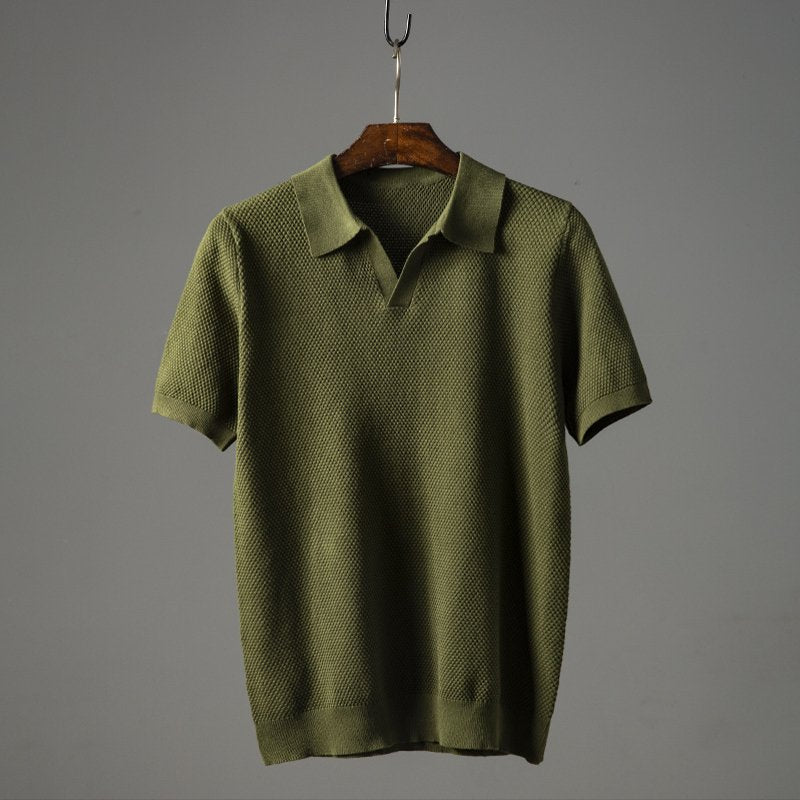 GABRIEL™ | Polo homme en maille géométrique