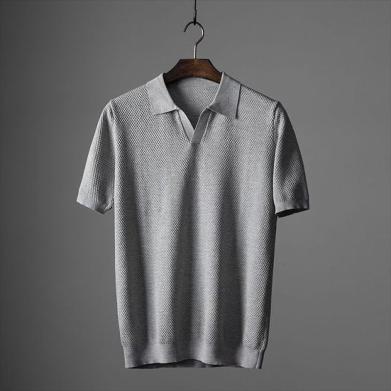 GABRIEL™ | Polo homme en maille géométrique