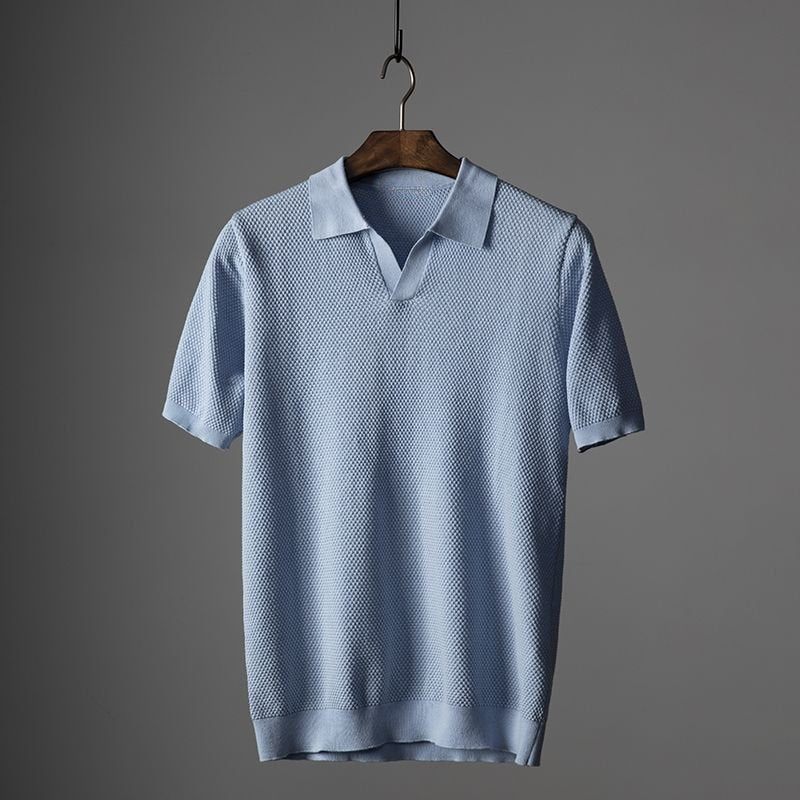 GABRIEL™ | Polo homme en maille géométrique