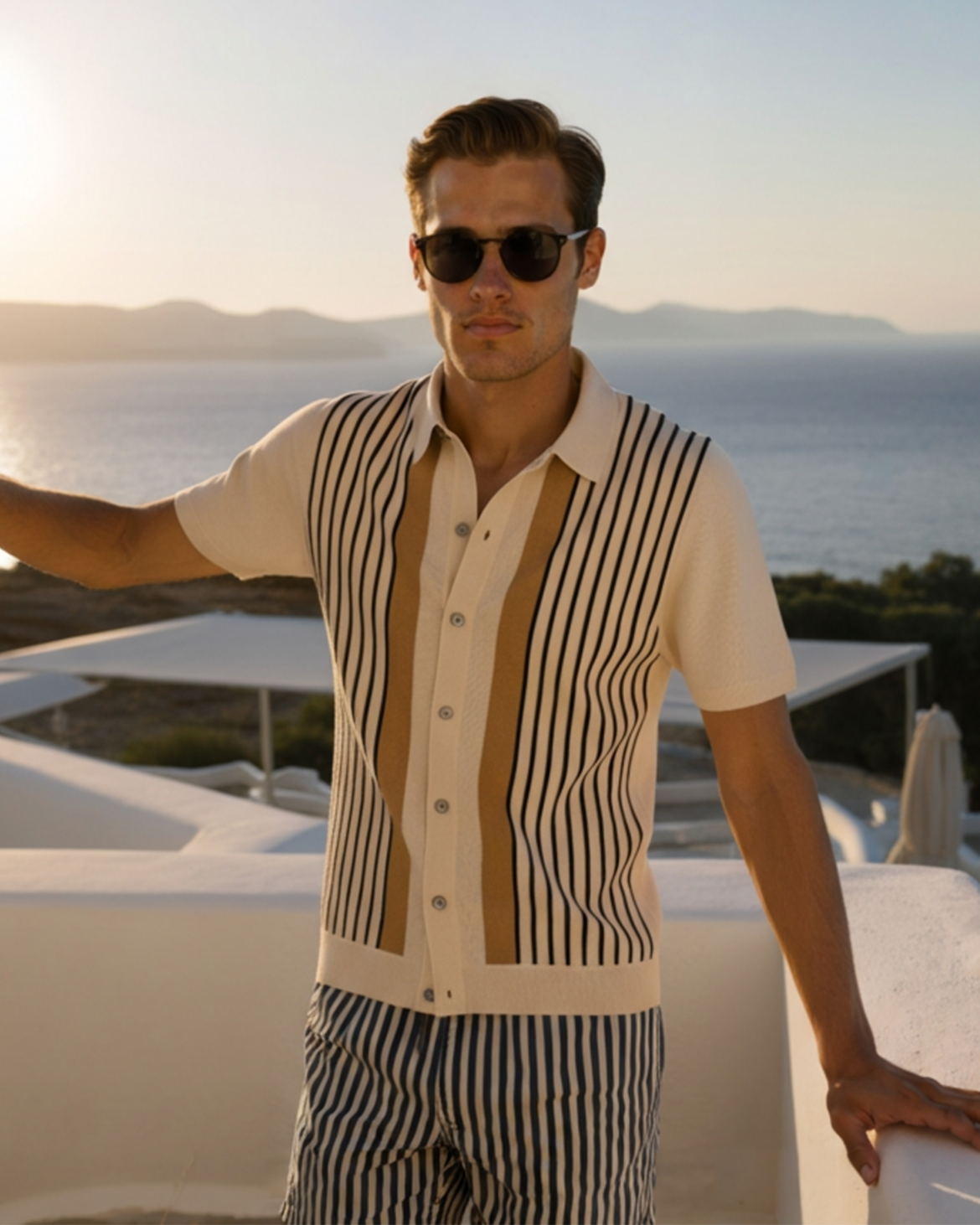 GABRIEL™ | Polo Maille Rayé